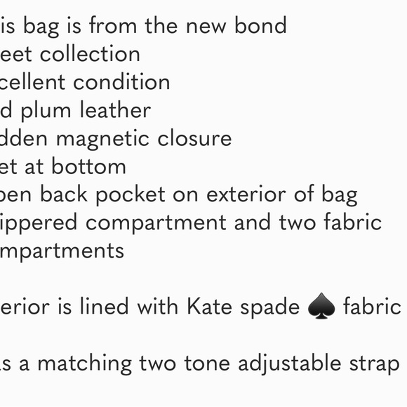 Black leather Kate Spade from the Bond Street Collection. - Picture 9 of 9